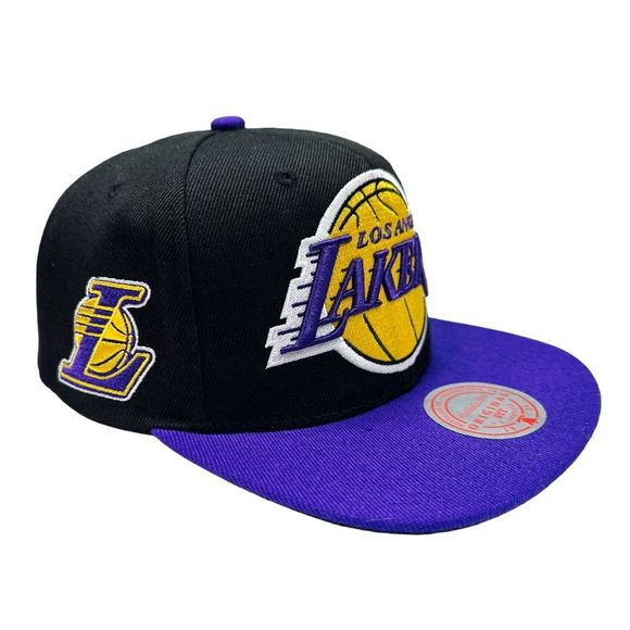 Mitchell & Ness Los Angeles Lakers Wordmark SnapBack Cap - One Size - Picture 3 of 9